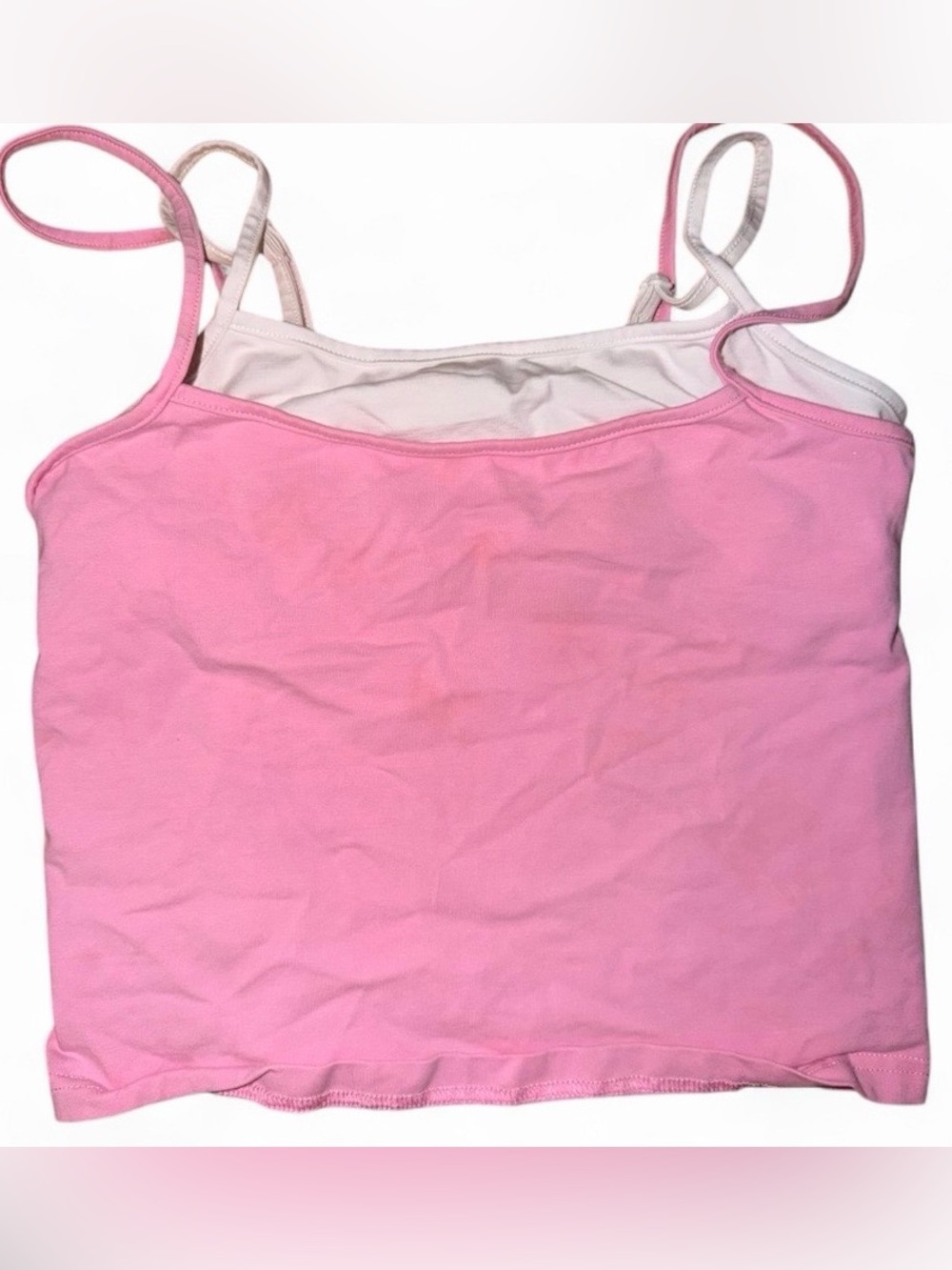 Edikted Light Pink Double-Strap Crop Camisole
